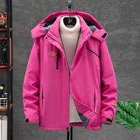 Men's Winter Fleece-Lined Jacket - Thick, Waterproof & Windproof for Outdoor Activities XXL