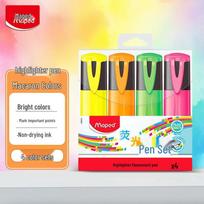 Maped Classic 4-Color Chisel Tip Highlighter Set