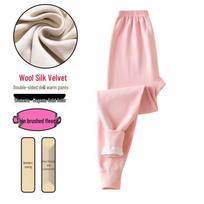 Children's Fleece-Lined Base Layer Pants - Warm, Thickened De Rong Fleece, Suitable for Boys & Girls, Ideal for Middle & Older Kids 130cm