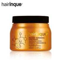 Hairinque 500ml Hair Mask with Argan Oil and Macadamia Oil To Straighten Hair and Improve Frizz Hair Care Products 500ml black