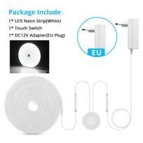 Neoninės šviesos juosta lanksti LED neoninė iškaba naktinė lemputė 120 šviesos diodų/m LED juostelė 12V peršviečiama rankos mosto jutiklis LED juostelės lempa 1M