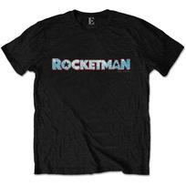 Elton John Rocketman Movie Logo Black Unisex T-shirt S