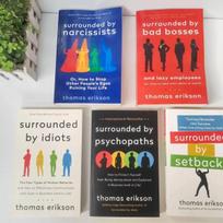 5 Books Set By Thomas Erikson Surrounded by Idiots,by Psychopaths,by Setbacks,by Bad Bosses,by Narcissists Book In English 5 books