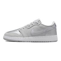 Air Jordan 1 Retro Low OG GS Metalinis Sidabrinis Vaikų Sportbačiai Pilki Neutraliai Pilki Balti CZ0858-002 37.5
