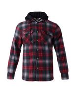 Men's Warm Thick Fleece Plaid Shirt Jacket Sherpa Lined Hoodie Flannel Shirts Outwear Winter Coat with Pockets Button Down Jackets with Hood for Men S