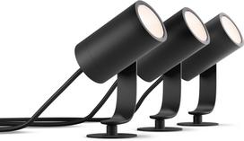 PHILIPS Hue Lily Outdoor white and color ambiance smart garden spotlight set of 3, anthracite, for outdoor use, 8W (915005629701)
