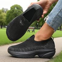 Women'S Sneaker Loafers Tennis Ladies Slip On Breathable Sports Running Shoes Comfortable Socks Athletic Shoes Big Size 36-44 36
