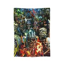 Rock I-Iron M-Maidens Blankets Flannel Summer Air Conditioning Heavy Metal Music Portable Super Soft Throw Blankets Bedspread 30x40in