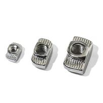 10/50pcs For 2020 3030 4040 4545 Series Carbon Steel EU Standard T-Slot Thread T Nut Nuts Fasteners Aluminum Profiles Hardware 20Series M5-10pcs