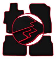 Velour floor mats with red edge for: Subaru XV II SUV (2019-)