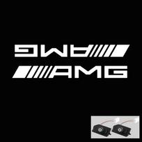 2 vnt. HD LED projektorius „Ghost Shadow“ lempos šviesa Atbulinės eigos veidrodėlio žibintai Mercedes Benz AMG C E S KLASĖS GLB GLC CLS priedams 2pcs