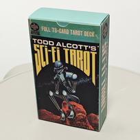 78 kortelės Todd Alcott's Sci-Fi Tarot mokslinės fantastikos tema 12x7cm kortelės Rider Waite sistema stalo žaidimas