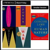 Robert Greene 5-Book Set (CONCISE EDITIONS) – Exact Copy Set | 48 Laws of Power, Art of Seduction, Mastery & More (Smaller Version) 5 books