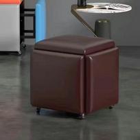 Multi-Functional Magic Cube: 5-in-1 Stool, Coffee Table, Storage for Living Room Small Cube 35x35x35 with 5cm Wheels