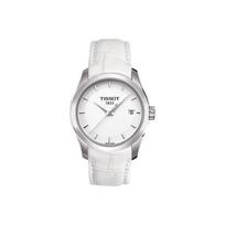 Tissot Couturier Quartz 100 M Water Resistant Watch 32 Mm White Dial Stainless Steel Case Leather Strap Women watches T035.210.16.011.00 Regular Watch Box,White Dial
