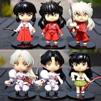 New Inuyasha Anime Figure Higurashi Kagome Miroku Sesshoumaru Action Figure Q Version Toys Pvc Figure Doll Presents for Kids