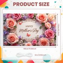 Greeting Background Botanical Holiday Display Happy Mother's Day Background Greenery Ornament Mother's Day Backdrop
