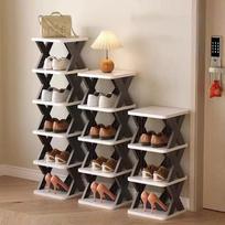 Plastic Durable Shoe Rack For Entryway Stackable Dustproof Shoes Storage Vertical Sturdy Shoe Organizer Home Organizer