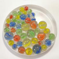 25/14Mm 10/50Pcs Vibrant Multi-Colored Glass Marbles - Marble Run Game Solitaire Toy Vase Filler Fish Tank Decor Home Fun Gift For Kids