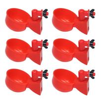 6pcs Poultry Drinking Fountain Hanging Automatic Poultry Drinking Water Bowl Plastic Practical Convenient Tools Feeding Supplies United States