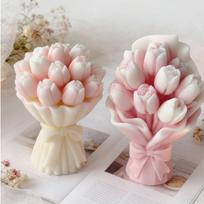 Heat Resistant Silicone Mould for Tulips Bouquet Candle Sturdy Materials Ideal for Craft Enthusiasts