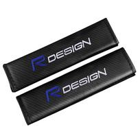 2pcs For Volvo RDESIGN AWD S40 S60 T6 XC60 V50 V70 V90 Car Styling Safety Belt Cover Protection Shoulder Pad Cushion Harness Pad