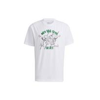 adidas neo Logo Letter Printing Round Collar Male White Men's H62009 L