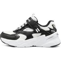 Skechers Girls Comfortable Versatile Non-Slip Durable Low-Top Casual Shoes Kids sneaker Black White 319030L-BKW 27.5