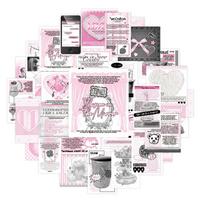 30pcs/set Square Ticket Style Sushi Food Retro Stickers Scrapbooking Graffiti Decoration Stickers for Wall Laptop Luggage DIY