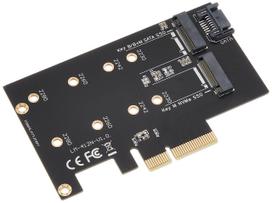 AINEX M.2 NVMe SSD Conversion PCIe Card SATA Combo AIF-09