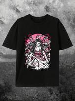 Cartoon Anime Sexy Evil Ghost Print Summer Wear Unisex's T-Shirt M