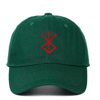 European BERSERK Embroidered Cotton Baseball Cap - Soft Brim, Casual Outdoor Hip Hop Style Adjustable