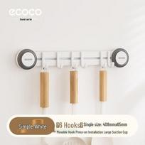 ecoco Punch-Free 6-Hook Suction Wall Organizer