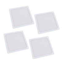 PC Fan Dust Filter 140x140mm Floor Register Vent Cover 4pcs Computer Fan Filter Grille PVC Vent Mesh Magnetic Adsorption or Screw Mounting (WHITE)