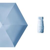 Candy Color Mini UV Sun Umbrella Compact Folding Pocket Umbrella Hand Operated Parasol  Outdoor Blue