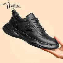 Millies Men's Top-Grain Leather Casual Sport Shoes 40