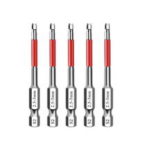 5Pcs Strong Magnetic Hexagonal  Screwdriver Bit Impact Batch Heads  Power Accessories 2.5-3 mm 5pcs