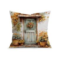 Happy autumn Cushions Pillowcase Cushion Cover Throw Pillow Sofa Decoration Pillowcover Home Car Sofa Decor 4PCS
