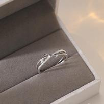 Beixi Women's Sterling Silver s925 Index Finger Ring - New Style, Niche Design, Plain Band, High-End Feel, Best Friend Gift. Adjustable