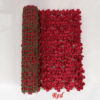 Lightweight Artificial For Cherry Blossom Fence Cover For Quick Setup On Existing Structures With No Tools Required raudona