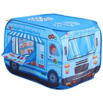 Cocoriko Kids Tent, One-Touch Assembly, with Storage Bag, Ball Pit, Playhouse, Foldable, Indoor Tent for Children (Ice Cream Shop (Blue))