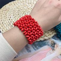 Personalized Forest Style Wood Bead Painted Bracelet
