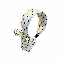 New Polka Dot Hair Hoop Wide-Edge Elegant Hoop Hairband Satin Retro Girls Hair Bands Daily Wear