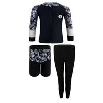 Women's and Men's Long-Sleeved Quick-Dry Snorkeling & Surfing Wetsuit Set - Sun Protection & Jellyfish Suit XXL