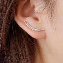 Beixi S925 Sterling Silver Trendy Unisex Ear Hook Earrings 925 Silver