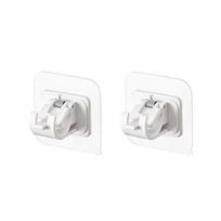 Punch-free Adjustable Curtain Rod Holder Clamp Hooks Rod Bracket Holders Adhesive Wall Curtain Fixed Clip Hanging Rack Hook 2pcs1