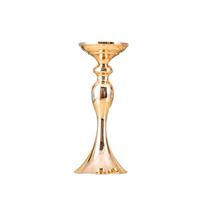 Žvakidės 32/38/50cm Metalinis žvakidė Gėlių vazonas Stalo puošmena Renginio gėlių stovas Grindų kelio Švino Vestuvių dekoras Golden 32cm