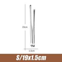 Grill Tongs Stainless Steel Barbecue Clip Cooking Utensils For Camping Bbq Tongs Baking Brush Kitchen Accessories Camping Tools S-19x1.5cm