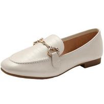 Belle Women's Sheepskin British Loafer Moccasins EU 35 pilkšvai balta