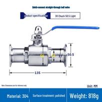 Dalan Sanitary Stainless Steel Quick-Connect Ball Valve Standard